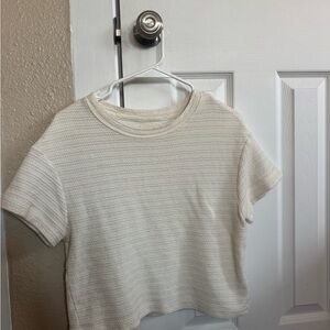 Madewell Off-White Textured Knit Top